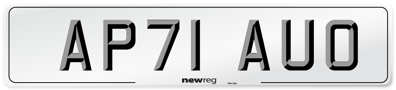AP71 AUO Number Plate from New Reg